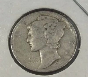 Moneda de diez centavos Mercury 1937 de plata muy fina - Imagen 1 de 1