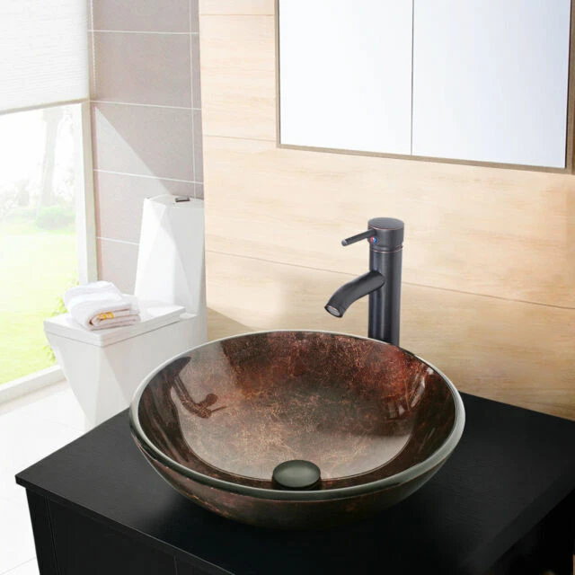 Eclife 16.5" Bathroom Modern Artistic Vessel Sink