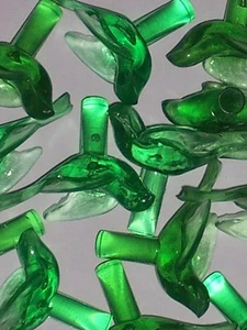 Ceramic Christmas Tree Plastic Lights ~ Vintage Green BIRD lights (25) large - Picture 1 of 1