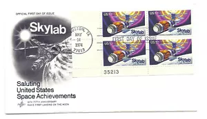 1529 Skylab, Artcraft plate block FDC - Picture 1 of 1