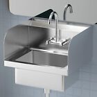 Commercial Hand Wash Sink Stainless Steel Bar/Prep Sink with Faucet for Kitchen