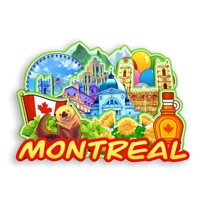 Montreal Canada Refrigerator magnet 3D travel souvenirs wood craft gifts - Picture 1 of 4