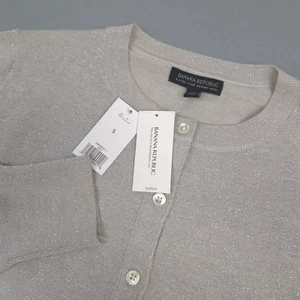 Banana Republic Sweater Womens S Extra Fine Merino Wool Button Up Crew Cardigan - Picture 1 of 9