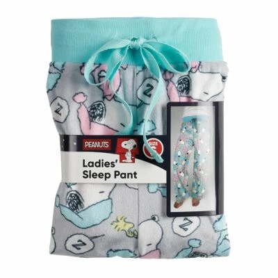 NEW Women's Pajama Lounge Sleep Pants XS S M L XL XXL Snoopy Peanuts Woodstock - Image 1 of 3