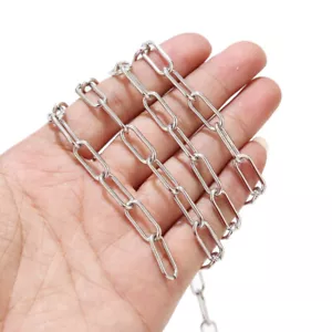 2meters Silver Stainless Steel 7mm Cable Chain Large Link Chains - Picture 1 of 2