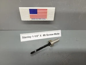 Stanley Screw-Mate Drill Countersink 04-606 Drill   1-1/2" x #8 NOS USA - Foto 1 di 7