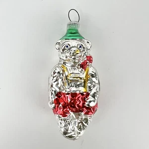 Vintage Mercury Blown Glass Bear Christmas Tree Ornament Ges Gesch Germany - Picture 1 of 4