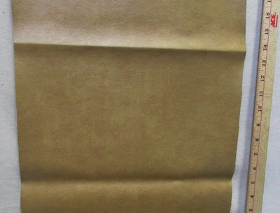 Vinyl Fabric Faux Leather Look Brown Tan 54" x 14" Upholstery Seat Covering - Image 1 of 3