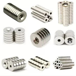 N52 Countersunk Magnets Various 10-20mm Hobby DIY Industrial Magnet Strong 🧲 - Picture 1 of 3