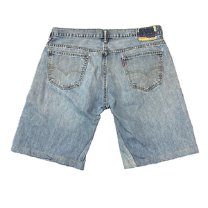 Levi's Mens Jorts Jean Shorts Rework Baggy Knee Length Hip Hop VINTAGE W36 L21 - Picture 1 of 10