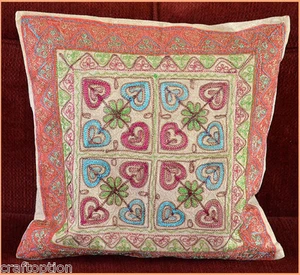 Stone wash Cotton Embroidery Hand Made Pillow Cover from Craft Options! - Picture 1 of 6