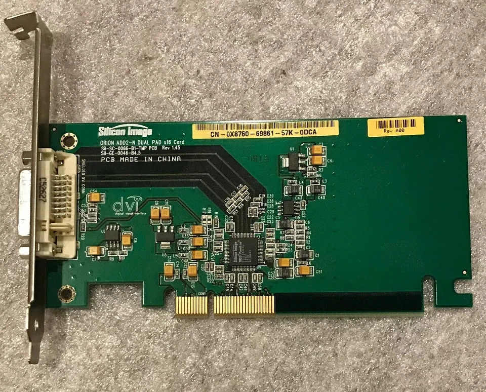 Orion CN-0X8760 Silicon Image ADD2-N Dual Pad x16 Video Card DVI  - Image 1 of 3