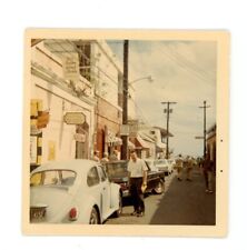  Vintage found snapshot photo Virgin Islands  Cars automobiles street view 
