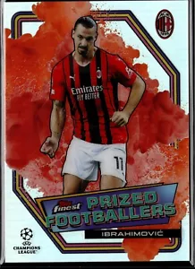2021-22 Topps Finest UCL Prized Footballers SSP Orange Fusion Zlatan Ibrahimovic - Picture 1 of 2