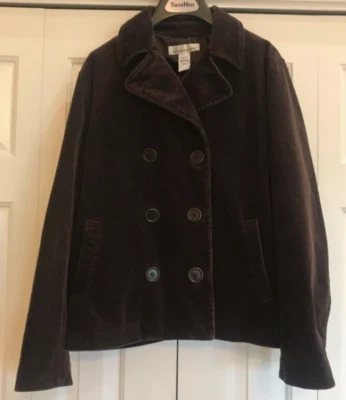 Jones New York Sport Corduroy Blazer Womens Large Brown Double Breasted - Image 1 of 4