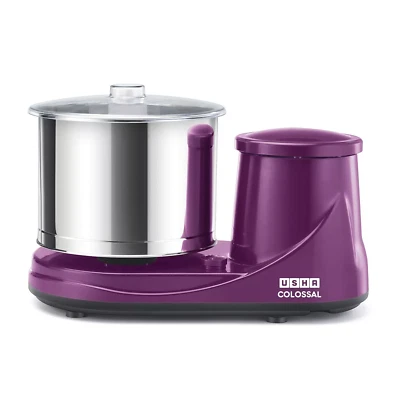 Usha Colossal Wet Grinder, 2 Ltr, 150-Watt, 230-Volt Magenta Express Shipping - Image 1 of 4