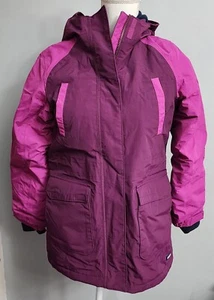 Lands End Squall Jacket Coat Hooded Girls Size 14 L Pink Puffer Ski Parka - Picture 1 of 9