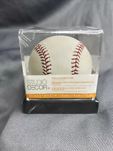 Studio Decor Acrylic Sports Case Brand New Baseball Keeper Storage Display - Picture 1 of 5