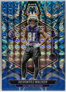 2024 Panini Mosaic - Rookies Devontez Walker #381 Reactive Blue Mosaic Prizm RC - Picture 1 of 2