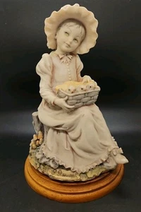 Capodimonte Giuseppe Armani Skulptur Florence 9" groß 1982 Mädchen mit Küken - Bild 1 von 10