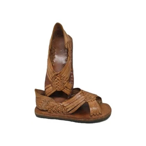 Authentic Mexican Huaraches "cien clavos" Leather Sandals Tire Sole Mex Sz 29 - Picture 1 of 20