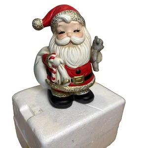 Sweet Tea & Grace Vintage Santa Bank W/Bear “7 In. - Picture 1 of 9