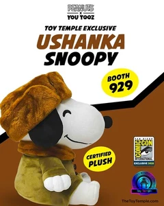 1x USHANKA SNOOPY PEANUTS SDCC COMIC CON EXCLUSIVO JUGUETE TEMPLO 9" PELUCHE 1000 PIEZAS - Imagen 1 de 3
