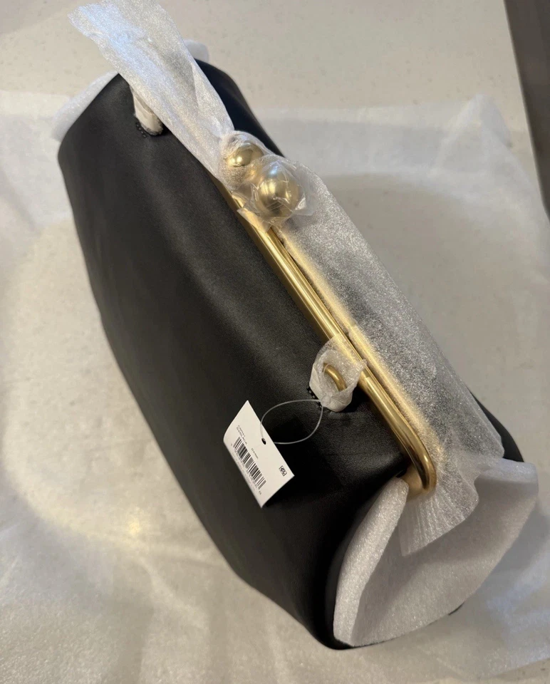  Coach Kisslock Frame Bag Black Large CBR51 Authentic Fast Ship