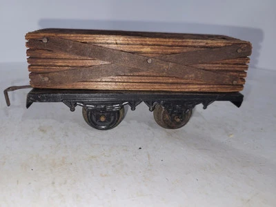 Bing O gauge lumber wagon - prewar - vintage - Bavaria - Image 1 of 4