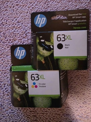HP 63XL Black & 63XL Color Genuine Ink Cartridges Combo in Retail Box - Image 1 of 2