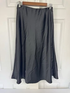 BTFBM Damen-Maxirock schwarz Satin – elastischer Bund Größe Small - Bild 1 von 7