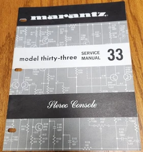 Marantz 33 Stereo Console Service Manual - Original - Picture 1 of 2