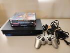 Sony Playstation 2 Ps2 Console Bundle Lot + 4 Games + Controller + Cables Tested