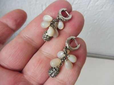 Orecchini Eleganti, Pendenti, Argento 925 Con Pietre - Immagine 1 di 3