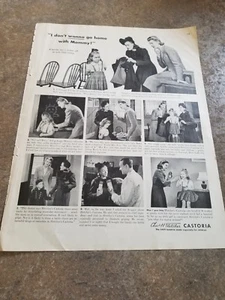 Stampa pubblicitaria d'epoca Castoria 1942. Non voglio dover tornare a casa con la mamma - Foto 1 di 1
