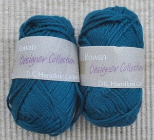 Lot - 2 skeins Rowan Collection  D.K. Handknit Cotton Yarn  -Color Bayou - Picture 1 of 2