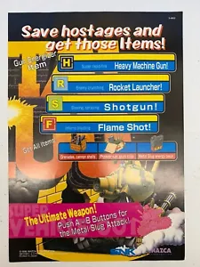 SNK ARCADE JUEGO METAL SLUG INSTRUCCIONES CÓMO JUGAR UN VOLANTE - Imagen 1 de 1