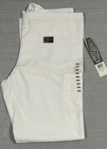 Scrub Zone by Landau XS Unisex Drawstring Straight Leg Scrub Pants 85221 White - Picture 1 of 4