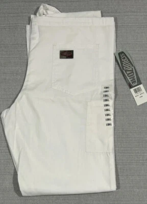 Pantalones Médicos Scrub Zone by Landau XS Unisex con Cordón Pierna Recta 85221 Blanco Foto 1 de 4