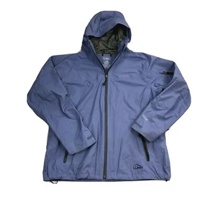 LL Bean Purple Nylon Zip Hooded TEK Rain Jacket Water Resistant Women Size Large - Picture 1 of 10