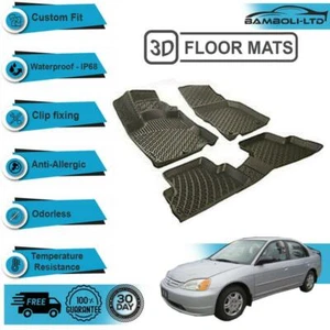 3D Molded Floor Mats Liner Interior Protector For Honda Civic Sedan 2001-2005 - Picture 1 of 7