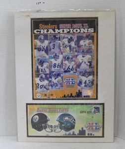Pittsburgh Steelers Super Bowl 40 XL Champs Matted Photo w/ USPS Cancel Stamp - Picture 1 of 2