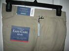 Mens Croft & Barrow Pants 32x34 Khaki Easy Care Flat Front Relaxed Fit New