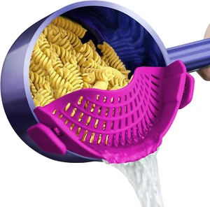 Clip en colador de silicona para todas las ollas y sartenes, clip para colador de pasta en Food Str - Imagen 1 de 11