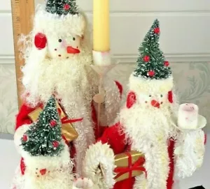 Lot 3 Vintage Snowmen Candlesticks Candle Holder Christmas Holiday Decor Gift - Picture 1 of 9