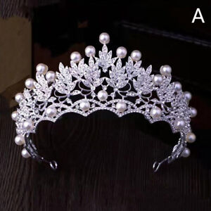 Pearl Bridal Hairbands Tiaras Wedding Crown Headband For Bride Hair Jewelry BL