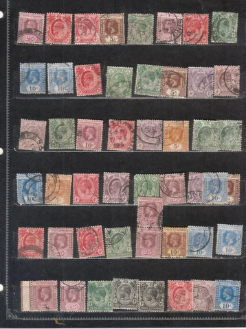 Straits Settlements 50 used stamps Kings cancels dates locations Lot C Cover