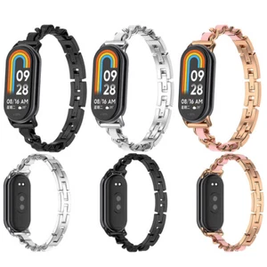 Correa de reloj pulsera de acero correa de metal accesorios para Mi Band 8/8 NFC/9/9 NFC - Imagen 1 de 17