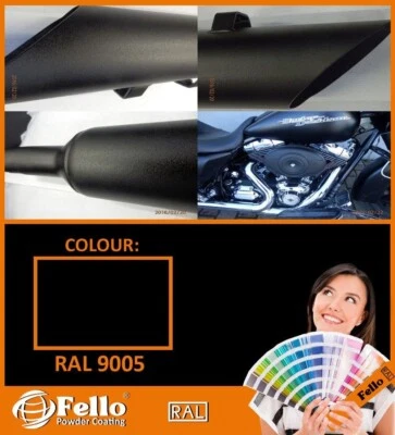FELLO PULVERLACK Schwarz Ral 9005 Feinstruktur Beschichtungspulver Pulverbeschichtung