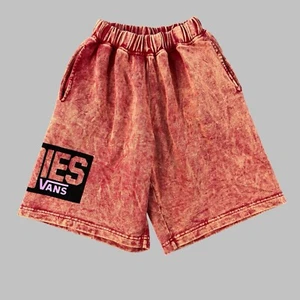 Vans Vault x Aries Shorts Womans Small Maroon Acid Wash Elastic Waist Stretch - Picture 1 of 14